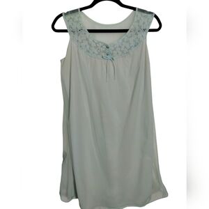 Vintage Radcliffe Sheer lined Ombre Nightgown Medium Grannycore Embroidered Flor